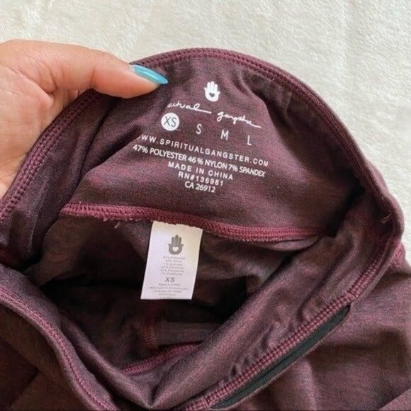 Spiritual Gangster Stars Power Crop Legging Size XS - Picture 10 of 12